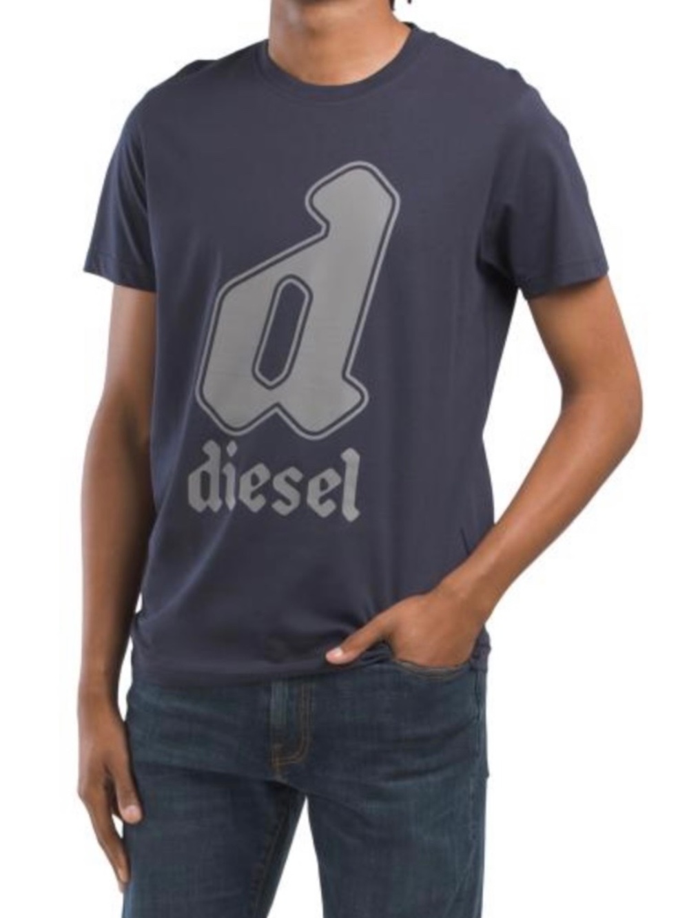 DIESEL | T DIEGOR 13H Maglietta | d LOGO T-Shirt | Midnight BLUE | LARGE | NEW